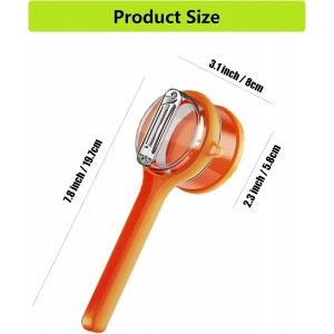 2Pcs Vegetable peelers for kitchen, Potato Peeler, Fruit Carrot Veggie Peelers Built-in peel catcher, Peeler with Ergonomic Non-Slip Handle,Dishwasher safe for home, office and camping(Green&Orange)