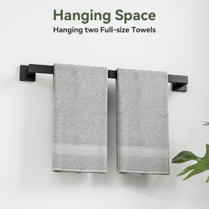 10-Pieces Matte Black Bathroom Accessories Set, 24 Inch Bathroom Hardware Set, SUS304 Stainless Steel Bath Towel Bar Set, Towel Racks for Bathroom Wall Mounted