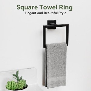 10-Pieces Matte Black Bathroom Accessories Set, 24 Inch Bathroom Hardware Set, SUS304 Stainless Steel Bath Towel Bar Set, Towel Racks for Bathroom Wall Mounted