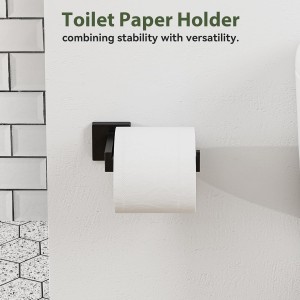 10-Pieces Matte Black Bathroom Accessories Set, 24 Inch Bathroom Hardware Set, SUS304 Stainless Steel Bath Towel Bar Set, Towel Racks for Bathroom Wall Mounted