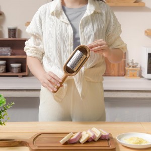 Wooden Cheese Grater with Handles - Kitchen Grater Wooden Shredder, Citrus Zester, Perfect for Hand Held Cheese Grater, Lemon and Chocolate, Cheese Tool