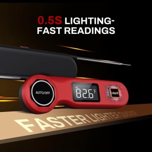 0.5 Seconds Fast Read Instant Meat Thermometer for Cooking, Digital Waterproof Food Thermometer for Kitchen Smoking and Other Daily Uses