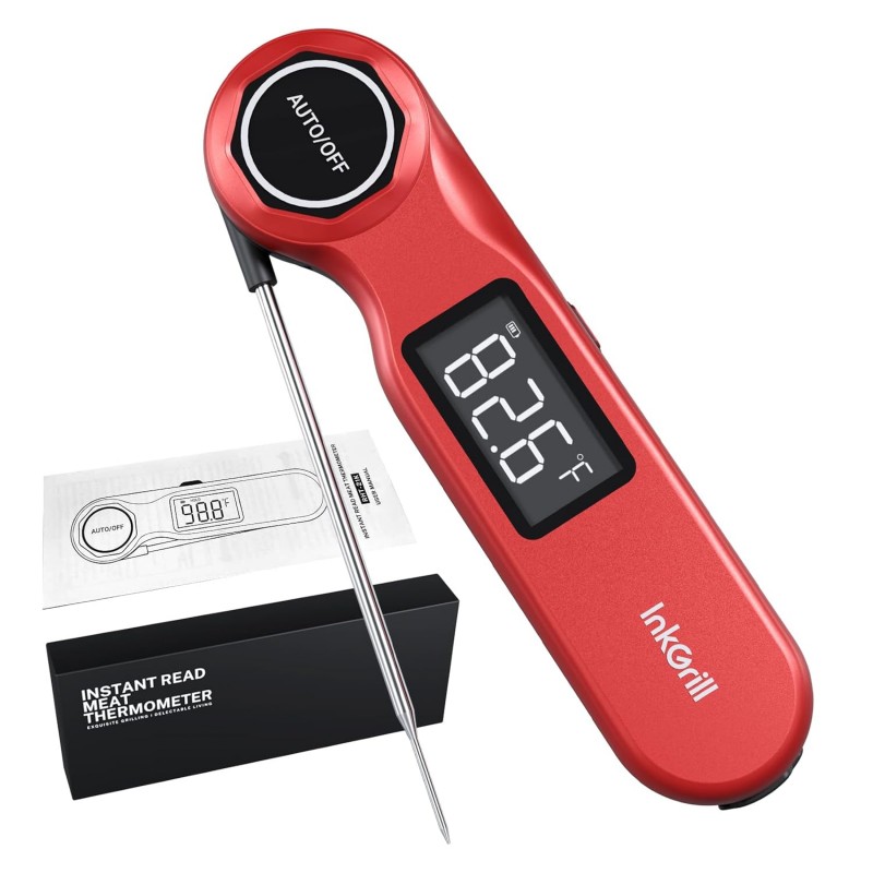 0.5 Seconds Fast Read Instant Meat Thermometer for Cooking, Digital Waterproof Food Thermometer for Kitchen Smoking and Other Daily Uses
