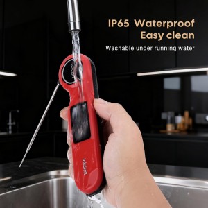 Rechargeable 0.5 Sec Reading Instant Read Meat Thermometer for Cooking, Digital Food Thermometer with High Precision Sensor, 1.42