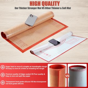 Silicone Pastry Mat 36x24 Inch Extra Large Baking Mat with Measurements, Nonstick Kitchen Counter Mats for Dough, Pastry, Dough Rolling, Kneading Board, Pie Crust, Fondant, Bread, Pasta, Pizza