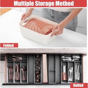 Silicone Pastry Mat 36x24 Inch Extra Large Baking Mat with Measurements, Nonstick Kitchen Counter Mats for Dough, Pastry, Dough Rolling, Kneading Board, Pie Crust, Fondant, Bread, Pasta, Pizza