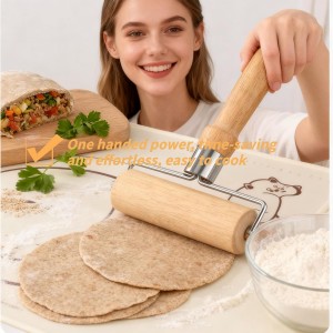 Top Rolling Pins for Pizza&Dough - Non-Stick, Wooden & Easy Clean, Baking, Pastry, Pie, Cookies - Kitchen Must Have,Beechwood Construction, Ergonomic Handles