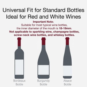 Wine Stopper for Wine Bottles 3Pcs - Leak Proof Wine Bottle Stoppers, Reusable Silicone Wine Saver to Keep Wine Fresh, Cute Wine Accessories Gift Set