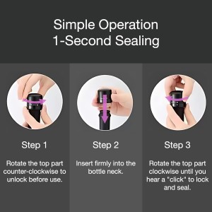 Wine Stopper for Wine Bottles 3Pcs - Leak Proof Wine Bottle Stoppers, Reusable Silicone Wine Saver to Keep Wine Fresh, Cute Wine Accessories Gift Set