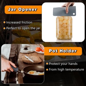 Dandat 24 Pack Silicone Trivets Bulk Non Slip Heat Resistant Hot Pads for Kitchen Countertops Table Pot Holders Mats for Hot Dishes Restaurant Catering Event Party Gathering, Round Square(Gray)