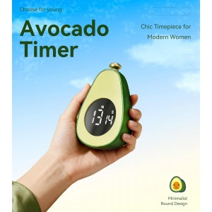 Digital Visual Timer Kitchen Timer for Yoga, Exercise, 99-Minute Silent Countdown, Time Management Tool with Pause Function (Avocado)