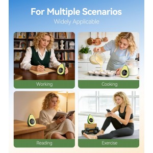 Digital Visual Timer Kitchen Timer for Yoga, Exercise, 99-Minute Silent Countdown, Time Management Tool with Pause Function (Avocado)