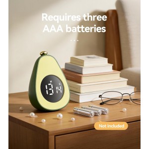 Digital Visual Timer Kitchen Timer for Yoga, Exercise, 99-Minute Silent Countdown, Time Management Tool with Pause Function (Avocado)