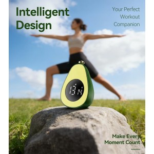 Digital Visual Timer Kitchen Timer for Yoga, Exercise, 99-Minute Silent Countdown, Time Management Tool with Pause Function (Avocado)