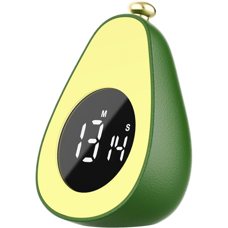 Digital Visual Timer Kitchen Timer for Yoga, Exercise, 99-Minute Silent Countdown, Time Management Tool with Pause Function (Avocado)