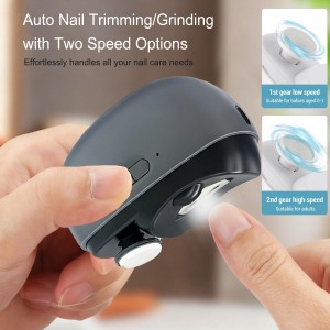 Easyclip Smart Nail Clipper, New 3 in 1 Easy Clip Electric Nail Clippers, Polishing Clipper with Light, Suitable for All Nails Trimming and Polishing
