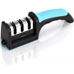 Premium 3-Stage Knife Sharpener - Professional Repair, Restore & Polish for Kitchen Knives, Razor Sharp in Seconds, with Ergonomic Grip for Perfect Control