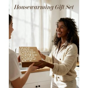 Cotton Oven Mitts and Pot Holders Sets - Quilted Lining Heat Resistant 4 Pieces Set with Hanging Loop Cute Farmhouse Boho Spring Kitchen Decor and Accessories, Cat Flower