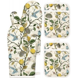 Cotton Oven Mitts and Pot Holders Sets -...
