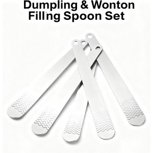 hhfvvda5 PCS Stainless Steel Wonton Maker – Dumpling/Empanada/Ravioli Press, Suitable for Home Cooking, Stuffing Dumplings, Gyoza, Steamed Buns​