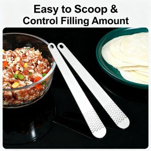 hhfvvda5 PCS Stainless Steel Wonton Maker – Dumpling/Empanada/Ravioli Press, Suitable for Home Cooking, Stuffing Dumplings, Gyoza, Steamed Buns​