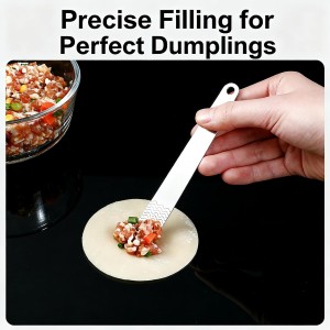 hhfvvda5 PCS Stainless Steel Wonton Maker – Dumpling/Empanada/Ravioli Press, Suitable for Home Cooking, Stuffing Dumplings, Gyoza, Steamed Buns​