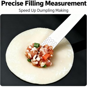 hhfvvda5 PCS Stainless Steel Wonton Maker – Dumpling/Empanada/Ravioli Press, Suitable for Home Cooking, Stuffing Dumplings, Gyoza, Steamed Buns​