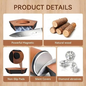 5 Angles High Carbon Stainless Steel Rolling Knife Sharpener with 400, 1000 & 3000 Replacement Discs - Blunt Knife Sharpening Kit with 12°, 15°, 17°, 19° and 22° Sharpening for Kitchen & Chef's Knives