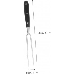 NUOBESTY Ergonomic Stainless Steel Meat Carving Fork for Barbecue and Picnic Comfortable Grip Serving Fork for Chicken and Cookware Utensil for Home and Restaurant Use