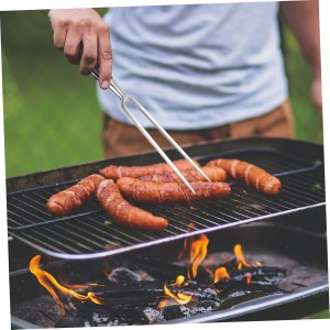 NUOBESTY Ergonomic Stainless Steel Meat Carving Fork for Barbecue and Picnic Comfortable Grip Serving Fork for Chicken and Cookware Utensil for Home and Restaurant Use