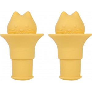2pcs Wine Stoppers, PVC Durable Cute Cat...