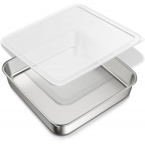 8 x 8-Inch Baking Pan with lid, 304 Stai...