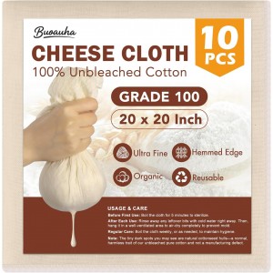 10 PCS Cheesecloth, 20x20 Inch – 100% ...