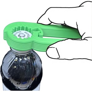 intulon Ergonomic Water Bottle Opener for Seniors Arthritis Friendly Twist Cap Remover Kitchen Gadget Assistive Bottle Opener for Weak Hands V5 (Lime Green)