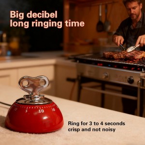 Kitchen Timers for Cooking, 100% Mechanical Wind Up Egg Timer with Magnetic Back No Batteries Required