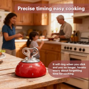 Kitchen Timers for Cooking, 100% Mechanical Wind Up Egg Timer with Magnetic Back No Batteries Required