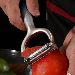 Vegetable Apple Peelers for kitchen, Fruit, Carrot, Veggie, Potatoes Peeler, with Ergonomic Non-Slip Handle Sharp Blade Good Sturdy With Julienne Function, (2-in-1)