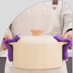 Natural Bamboo Fiber Small Dishcloths 6-Pack Reuseable Cleaning Cloths Quick Dry Easy to Clean Kitchen Dish Towel,Double-Layer Thickened Design, Absorbent, Washable, Long-Lasting，9 x 7 Inches