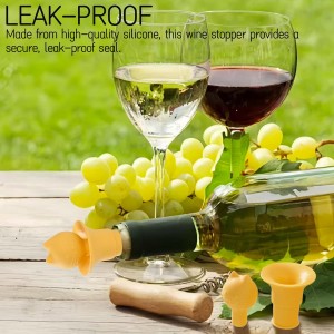 2025 New Cat Shaped Wine Stopper & Pourer | 2 Sets Reusable Silicone Seal Caps for Wine Bottles | Keep Beverage Fresh Kitchen Bars