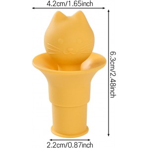 2025 New Cat Shaped Wine Stopper & Pourer | 2 Sets Reusable Silicone Seal Caps for Wine Bottles | Keep Beverage Fresh Kitchen Bars