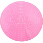 Zorfeter Silicone Cake Mat, 12 Inch Heat Resistant Baking Mat Non-Stick Cookie Pad, Reusable Round Pastry Mat for Baking Pizza/Rolling Dough