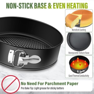 Vakoo Springform Pan - Nonstick, Leakproof Cheesecake Pan for Baking, Easy Release, No Parchment Paper Needed, 7 Inch