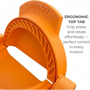 Irrompible Empanada Maker Press, Sampaoli Unbreakable Collection, 3D Printed PETG, Professional Dumpling, Calzone Maker Machine, Heavy-Duty Tortilla Crimper, Made in USA.
