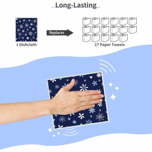 Swedish Dishcloths for Kitchen 8 Pack, Dish Towels with Clips Super Absorbent Cellulose Dish Cloths, Non-Scratch Reusable Paper Towels Washable, No Odor, Biodegradable, Dishwasher Safe