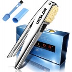 Garlic Press Heavy Duty Mincer and Peeler Set, Rust Proof 304 Stainless Steel Garlic Crusher, Easy-Squeeze Nut Ginger Chopper, Dishwasher Safe Kitchen Gadget