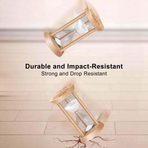 1 Minute Sand Timer Hourglass, 1 Min Wooden Sand Clock, One Minute Wood Hour Glass, Mini Reloj De Arena, Small Sandglass for Toothbrush Timer, Cooking, Decorative, Work, Game, Gift, White