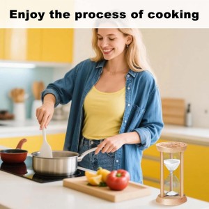 1 Minute Sand Timer Hourglass, 1 Min Wooden Sand Clock, One Minute Wood Hour Glass, Mini Reloj De Arena, Small Sandglass for Toothbrush Timer, Cooking, Decorative, Work, Game, Gift, White