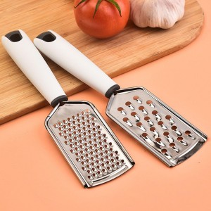 Zester Grater Set of 2, Kitchen Grater Zester Tool for Cheese,Lemon,Nutmeg, Chocolate, Fruits,Vegetables,Zucchini, Carrot, Apple, Cabbage (thick shreds&thin shreds)