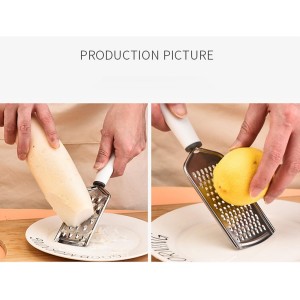 Zester Grater Set of 2, Kitchen Grater Zester Tool for Cheese,Lemon,Nutmeg, Chocolate, Fruits,Vegetables,Zucchini, Carrot, Apple, Cabbage (thick shreds&thin shreds)