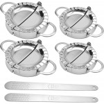 Stainless Steel Dumpling Maker Kit With Stuffing Spoon, Includes 2Pcs Small Dumpling Molds and 2 Large Ravioli Maker Press, Easy-tool for Dumpling Pastry Pie Making